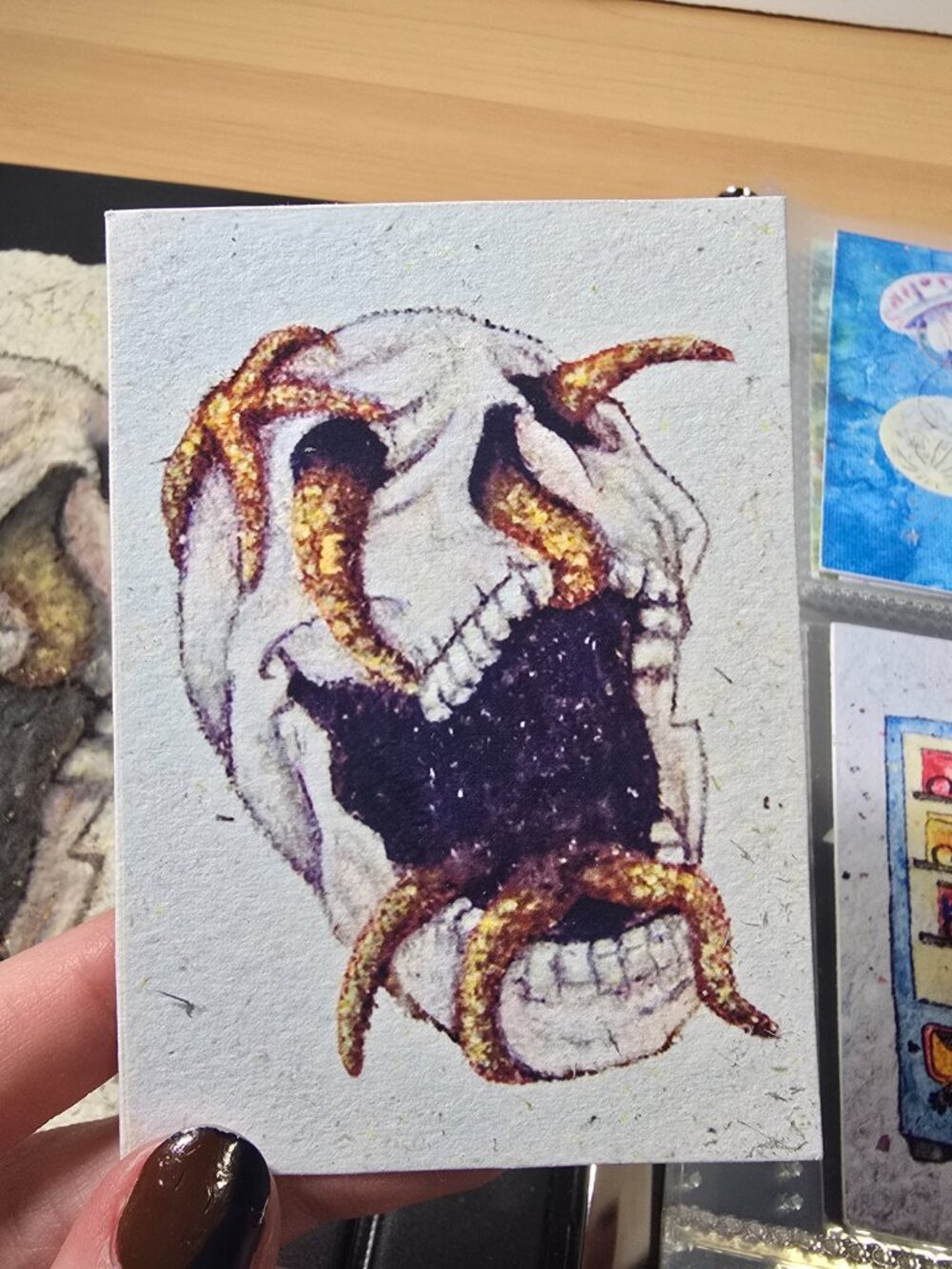 Starfish Skull Mini Art ⭐💀 Horror Print (Signed)